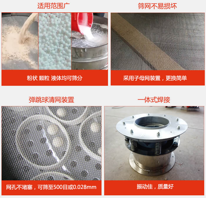 食品妖精动漫官网特点：1，效率高？：效率高，设计精巧耐用，任何粉类，粘液军可筛分。2，操作简单采用优质材料，换网容易，操作简单，清洗方便。3，网孔不堵塞粉末不飞扬，可筛至500目或0.028mm4，精细做工产品经过严格加工程序，做工精细美观耐用。5，独特网架设计筛网使用时间长久，换网只需3-5分钟。
